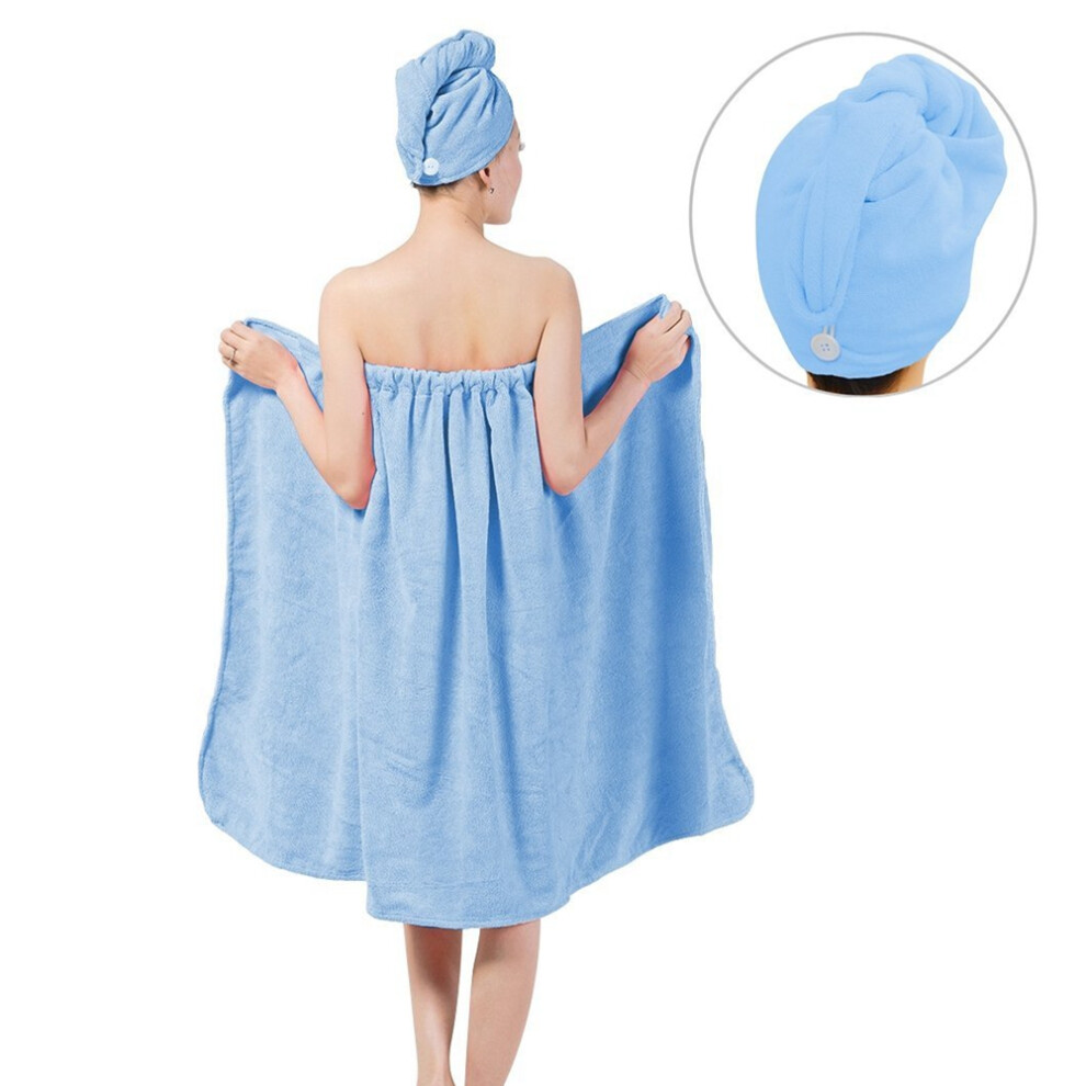 Women's Soft Spa Bath Wrap & Towel Set