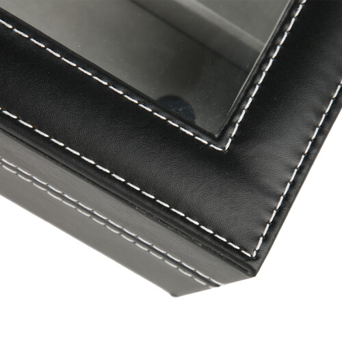 Black PU Leather 6+3-Grid Storage Case 33208 cm 2