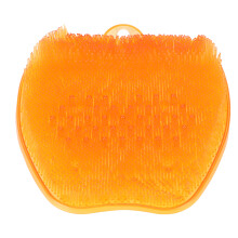 Orangener Silikon-Dusch-Fußmassagegerät mit Saugnapf