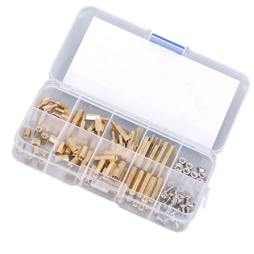 M3 Brass Standoff Kit 120Pcs For Electronics & Automotive Use Hex Screw & Nut 4961389329105