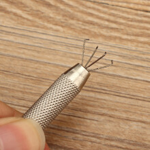 Jewelry Stone Tweezer Stainless Steel 4 Prongs Claw for Bead & Gem Handling