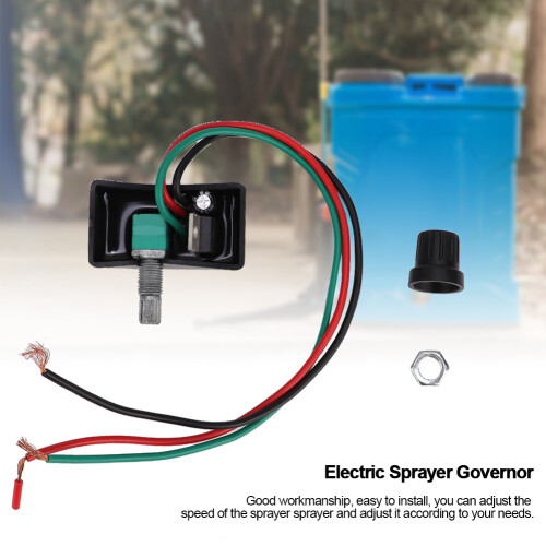 12V Sprayer Governor Switch, Black, 4x4 cm Frame 2
