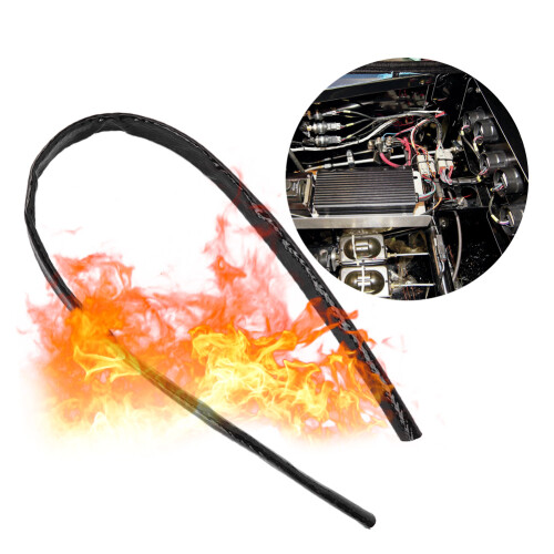 Black Fibreglass Fire Sleeve 3.3ft AN10