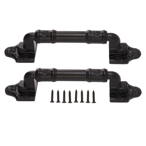 Black Iron Door Handle Set – 2Pieces