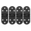 Round Edge Hinge Zinc Alloy180 Black4-Pack 5
