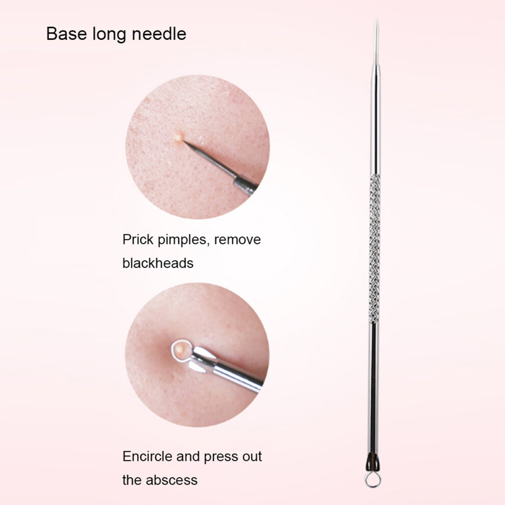 4pcs Pimple Blackhead Remover Needle Set, Double Head Comedone Tool