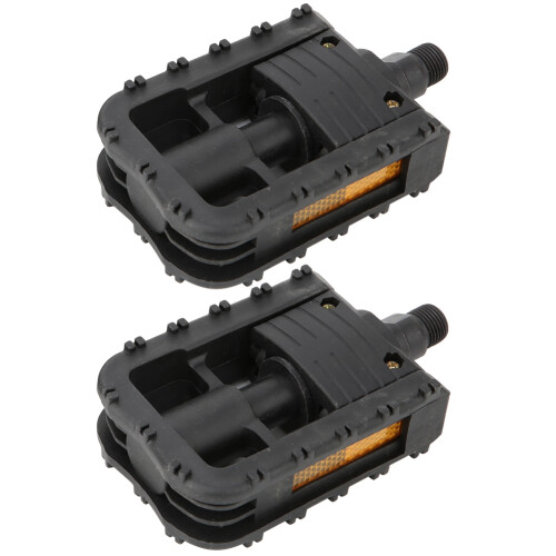 Plastic Folding Bicycle Pedals, Lightweight, Black, 12x7x3cm