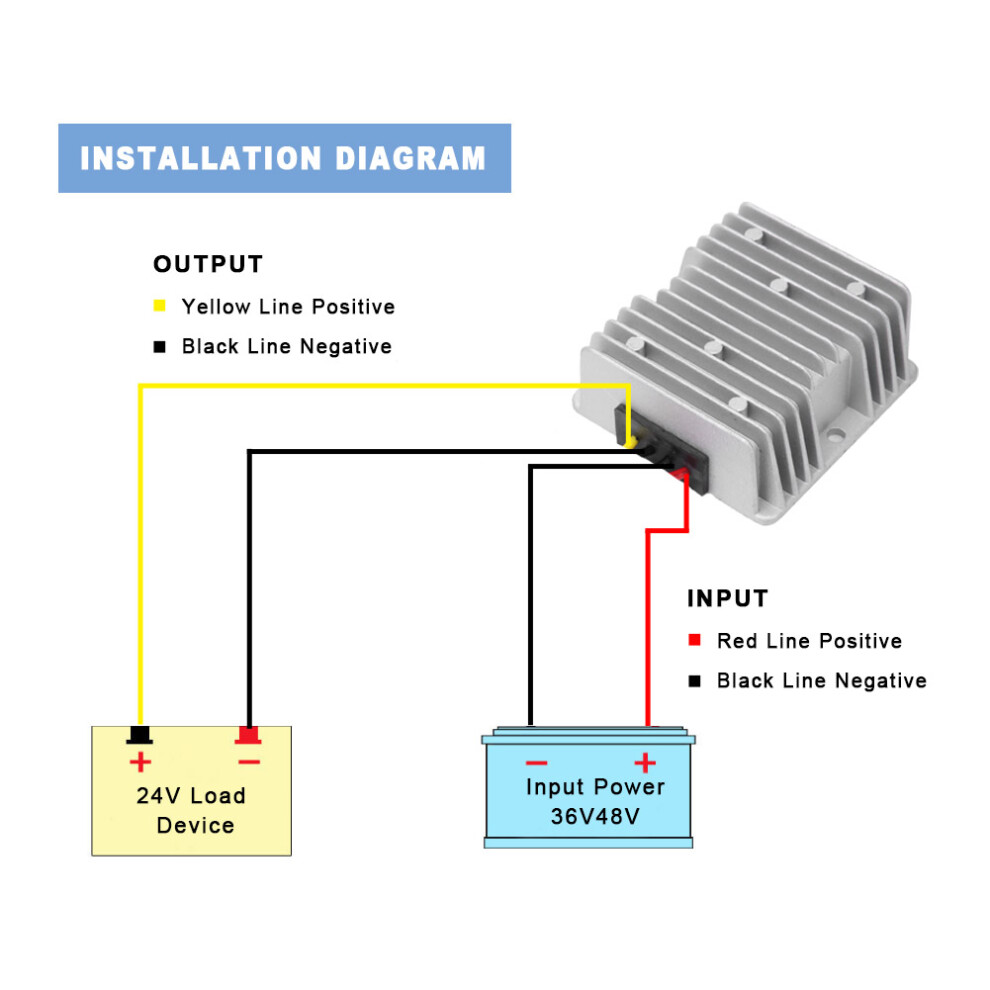 36V/48V To 12V 10A 120W Aluminum Power Converter Ip67 Waterproof 8721389336031