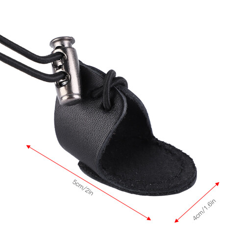 Archery Thumb Finger Protector for Compound & Reflex Bows, Black, 5x4cm