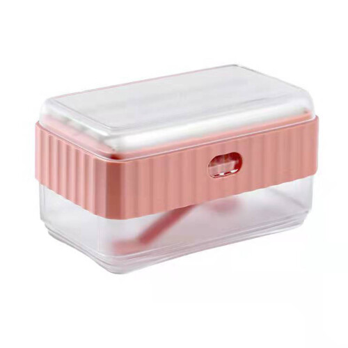 Pink Multifunctional Soap Foaming Box, 12.5x7x7.4cm Storage Dish 1