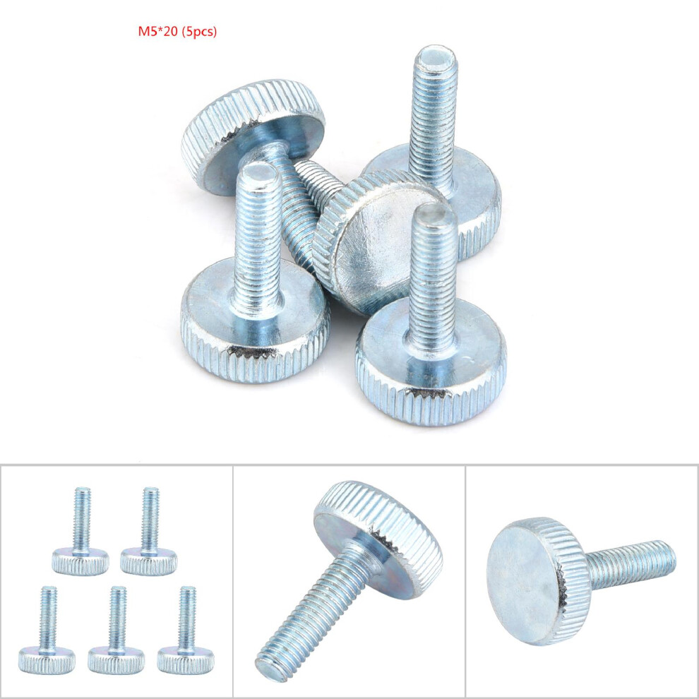 M5 Knopf-Schrauben Verzinkt - 5 Stã¼Ck, Flach/Knurled Kopf 8401389339088