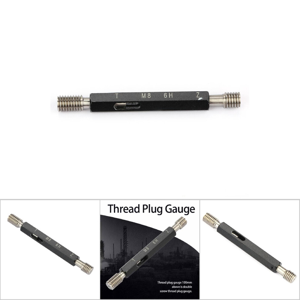Steel Gage Thread Plug Gauge M8*1.25 High Precision Hand Tool 8701389339515