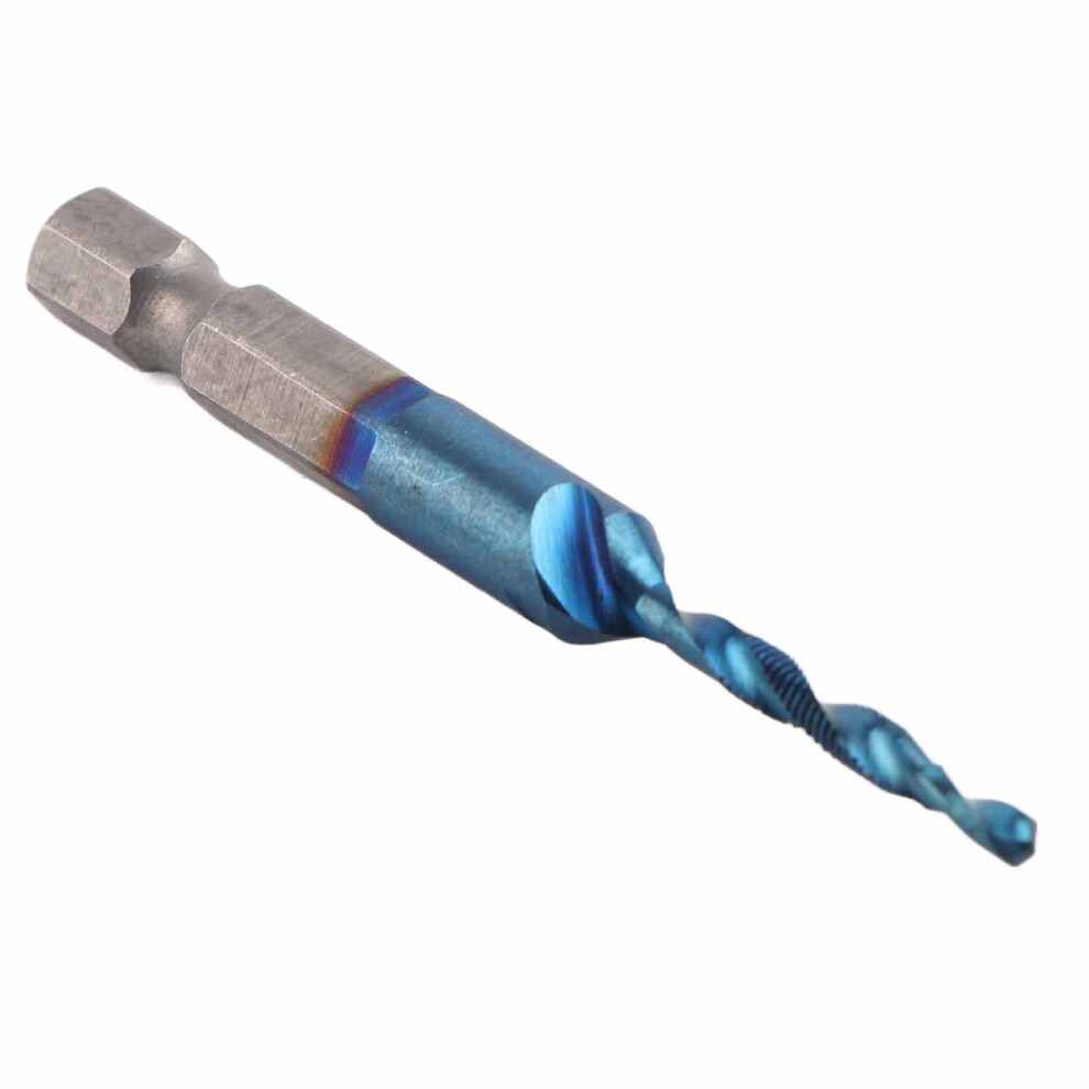 High Speed Steel Plated Blue 6.35Mm Hex Shank Tap Drill Bit M3 8281389339819