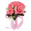 Artificial Wedding Bouquet Silk Fuchsia20x24cm 1