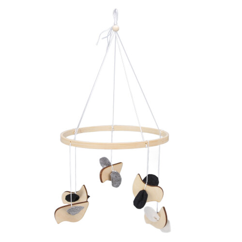 Sino de vento de madeira com animais para sala de estar e quarto. 2