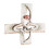 Croix murale en bois sculpté 23 x 17 cm 3