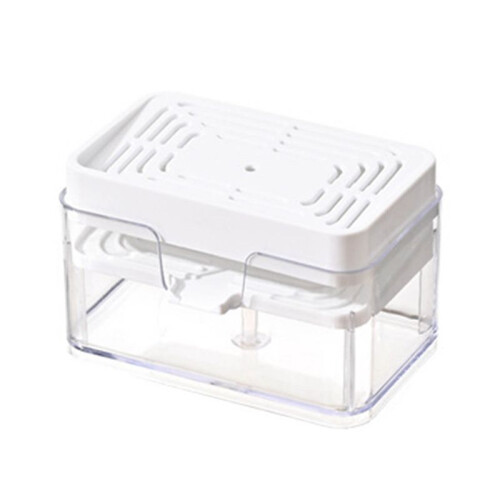 Kitchen Sink Drain Soap Dispenser Dishwashing Soap Press Soap Box with Sponge Kitchen Detergent Container