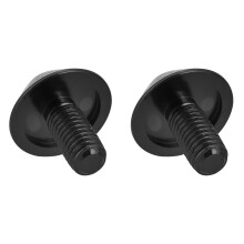 G-510 2Pcs M5 x 12mm Aluminum Bike Water Bottle Cage Mount Screws Black