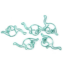 12 Pcs Dinosaur-Shaped Color Coated Paper Clips 3x3cm MultiFunction Set