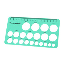 Guide de mesure souple en silicone pour mamelon et flange mammaire, 1,5 m, vert