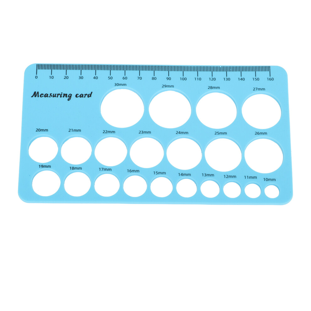 Silicone Breast Nipple Measure Ruler With 1.5M Soft Tape For Flange Sizing Blue