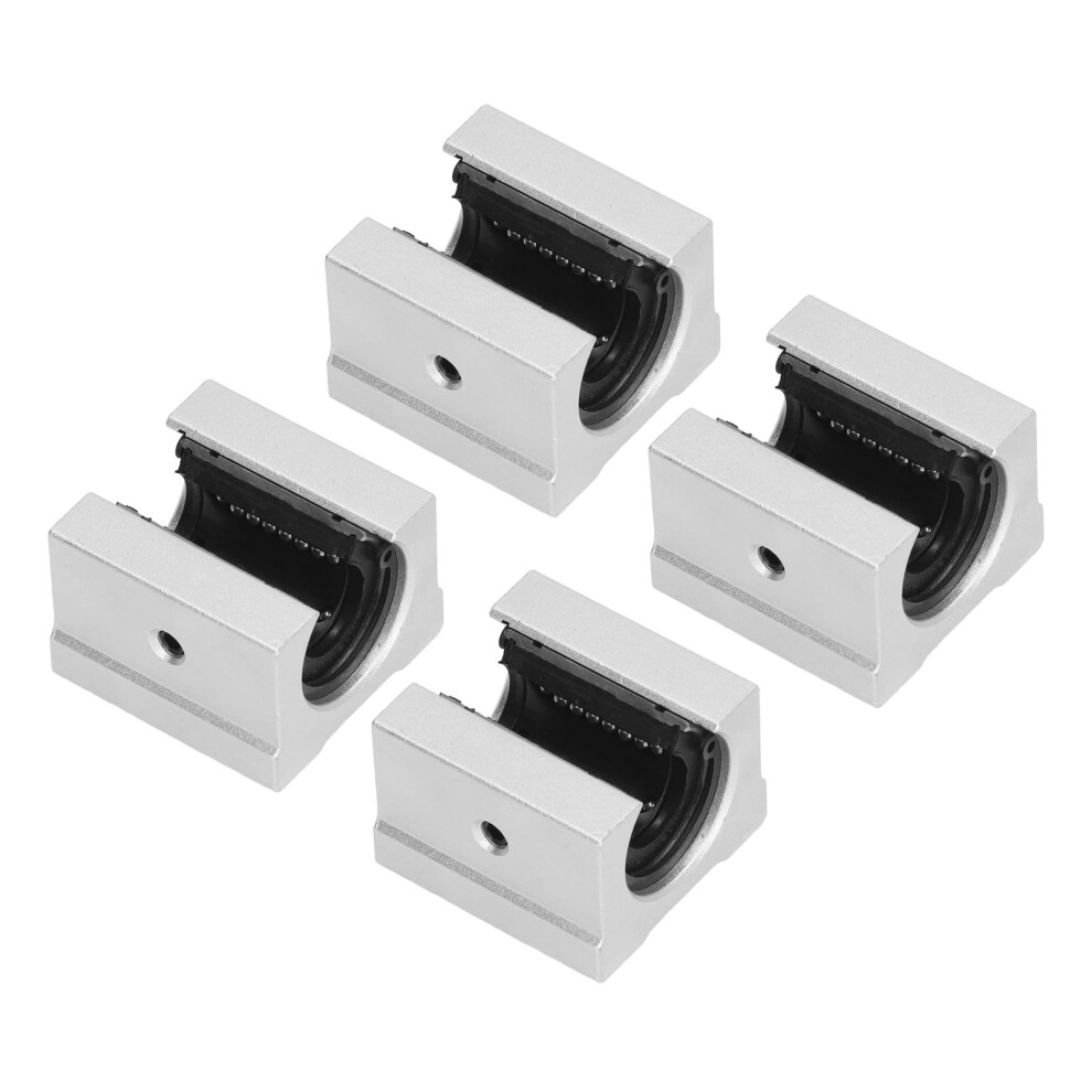 Ball Bearing Guide Rails Aluminum Alloy 4Pcs Sbr16uu Linear Motion Open Type 4141389343312