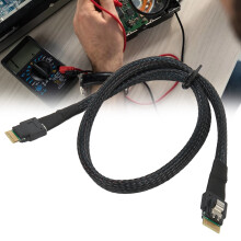 Schlankes SAS-Kabel bis zu 12 Gbps, 1 m, PVC-flexibel, Micro SATA-Gehäuseanschluss
