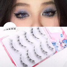 (5 Pairs) Natural Spiky Wispy False Eyelashes for Eye Enlarging