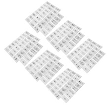 6 Sets 180 Stück Geometrische Temporär-Tattoos 5,7x9,7cm Mond Sonne Blume Outer Space