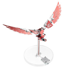 Metal Mechanical Model Kit Flaming Shadow 3D Metal Ornithopter with Realistic Wing Motion, 124 Pieces