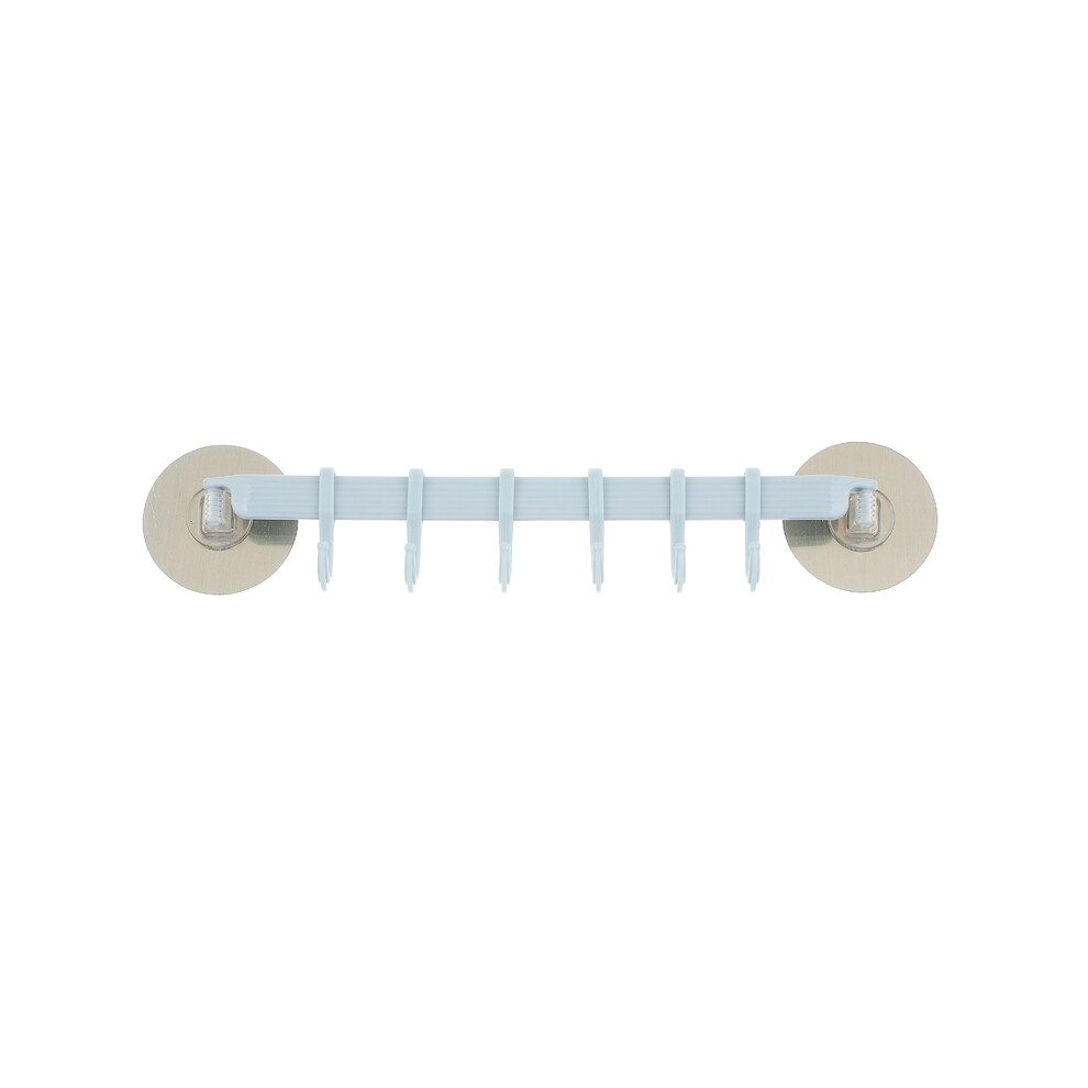 (Blue) 6 Strong Adhesive Hooks, No Nail Wall Hanging Rack 6447105790261