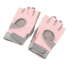 Pink Women Breathable Workout Gloves, L, 20-22cm Palm Width