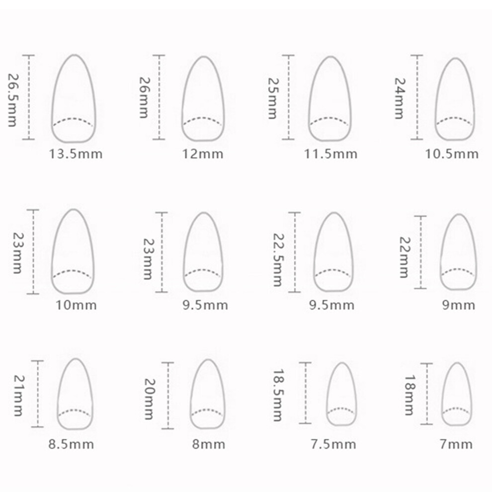 Dcph-Clothing Natural Nude Fake Nails With Brown Smudging