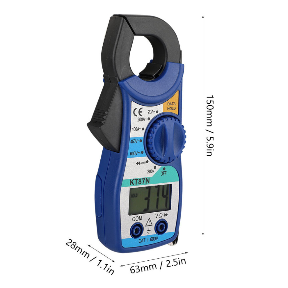 Kt87n 600V/450V Digital Clamp Meter 20-400A, Lcd Display, Blue 5051389347045