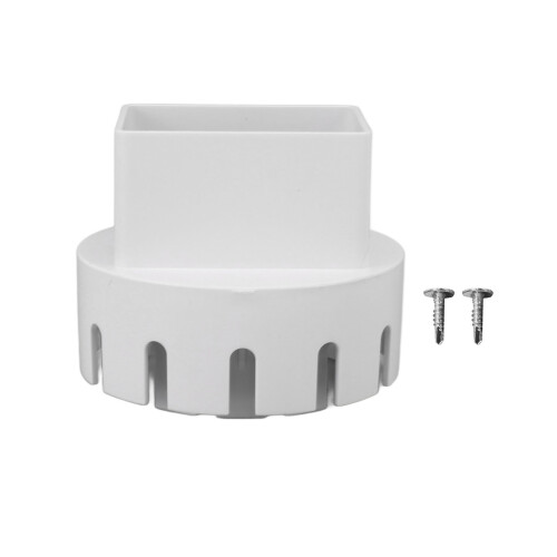 Plastic Downspout Adapter with Screws for Drain Pipes