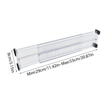 (Transparent [dividing bar]) Adjustable Plastic Drawer Dividers for Clothes Organizer