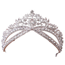 (Silver) Baroque Princess Crown with Rhinestones for Cosplay