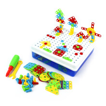 Puzzlespielzeug für Kinder, 234 Teile, DIY-Bausteine-Set, Bildungs-Demontage-Kit