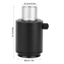 Silberner Aluminium-Objektivadapter 23,2/25 mm Schnittstelle