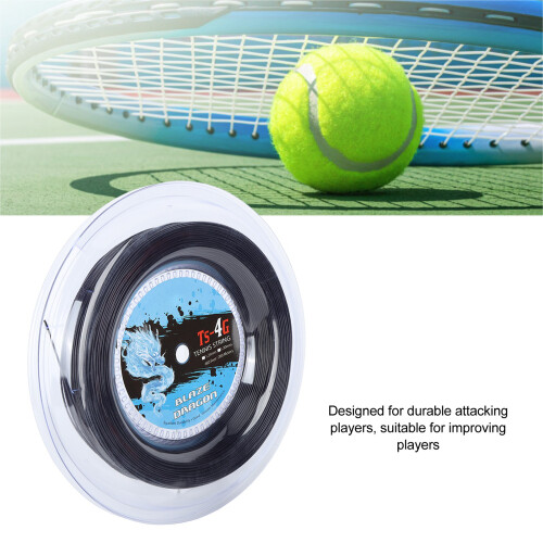 Black TS 4G 200m Polyester Tennis String Reel