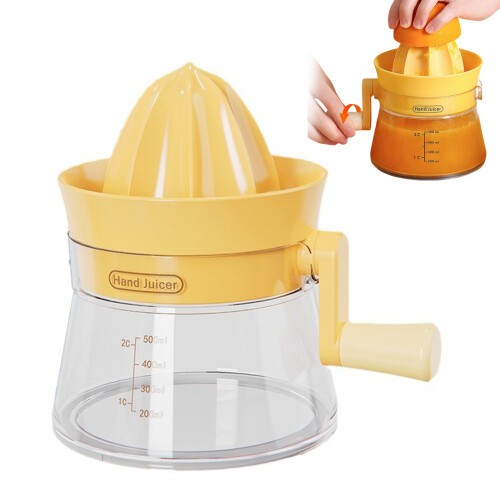 (Yellow) Hand Juicer for Lemon, Orange - Kitchen Tool 1