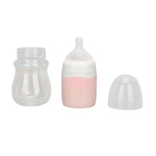 Bottiglia per bebé Quick Flush 180ml Rosa, in silicone portatile PP 20,4cm