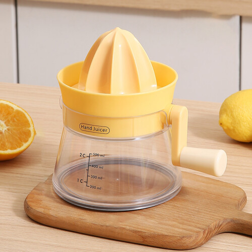 (Yellow) Hand Juicer for Lemon, Orange - Kitchen Tool 2