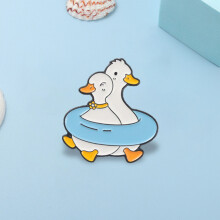 (Xz5717) Cute Goose Enamel Pin Brooch for Women & Kids