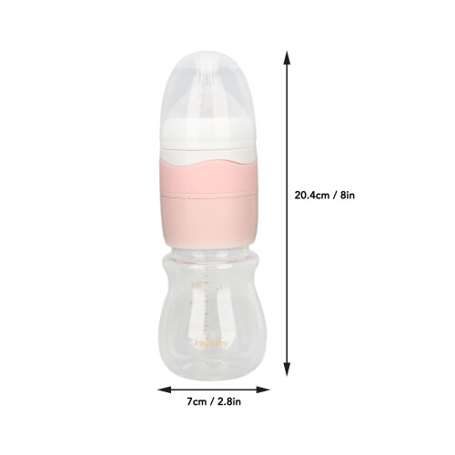 Bottiglia per bebé Quick Flush 180ml Rosa, in silicone portatile PP 20,4cm 1