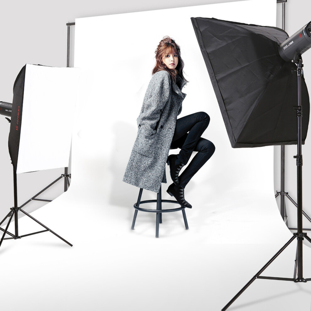 2X2m Photo Backdrop Stand With Clips Black/White/Green 7340572798688