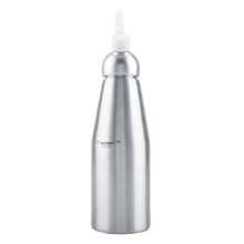 1000ml Aluminum Whipped Cream Dispenser Deluxe Silver 30x8cm