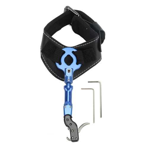 360 Rotatable Archery Release Aid with Adjustable Wrist Strap & Sponge Pad 1