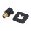 Concealed Shower Head Holder Wall Mount Copper Waterproof Black 8