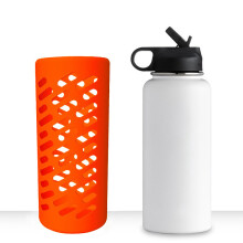 (Orange 22oz, Custom price) 18-40oz Hydro Flask Sleeve, Silicone Insulated Cup Cover